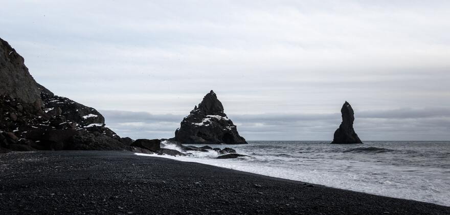 black sand beach in california